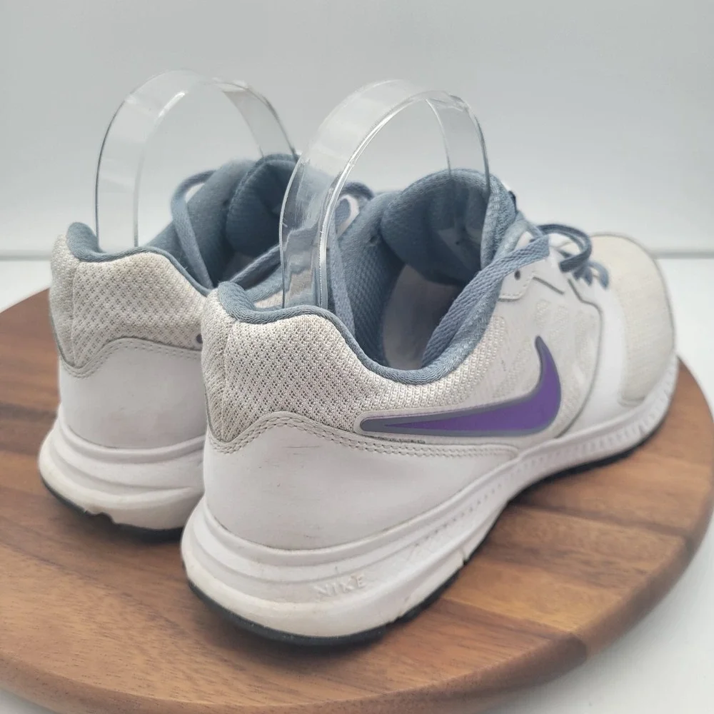 Nike Downshifter 6 Running Shoes Womens Size 10 White Purple Sneakers 684765-100